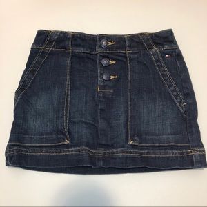 Tommy Hilfiger Girls Denim Blue Jeans Skirt sz 5